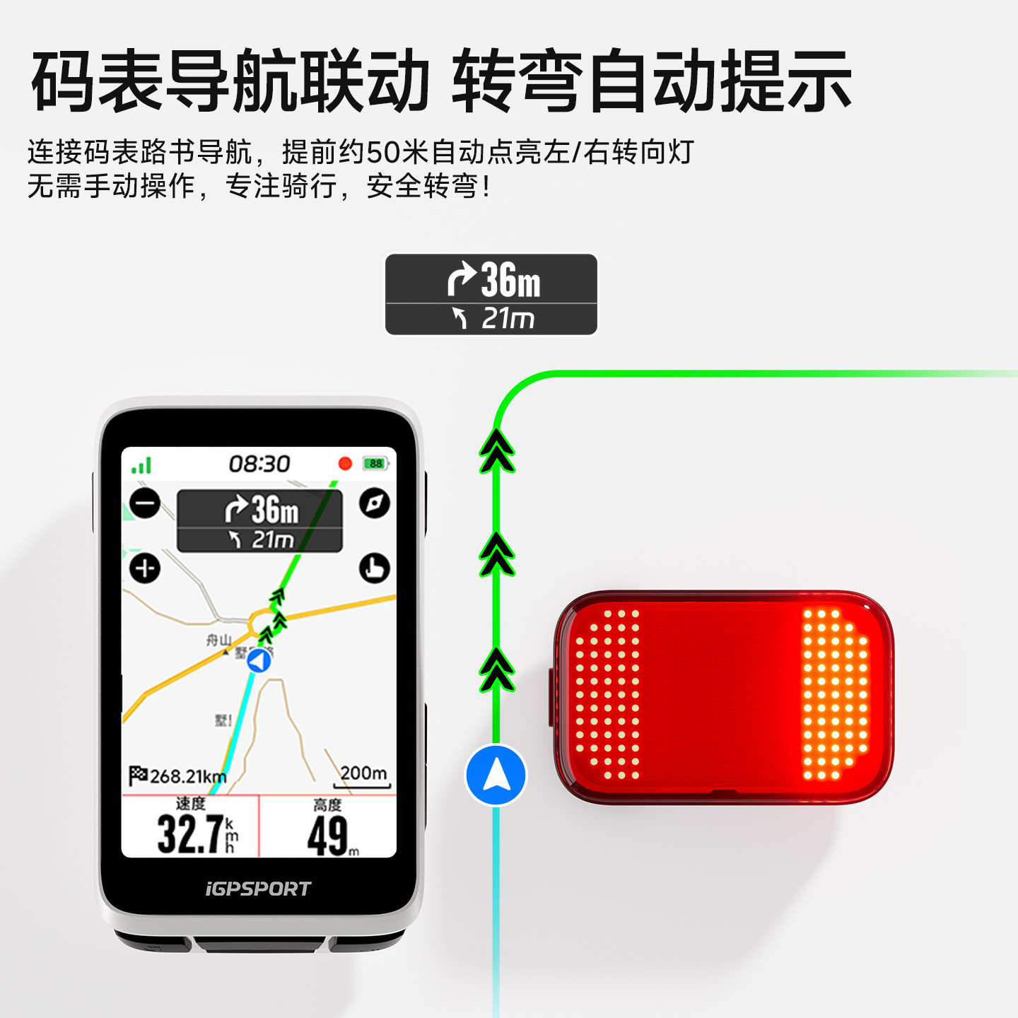 iGPSPORT迹驰 ET6自行车夜骑尾灯公路车专用骑行装备儿童智能车灯 - 图0