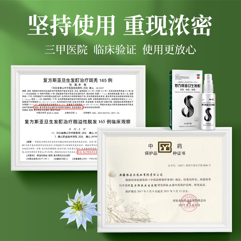 复方斯亚旦生发酊36ml脂溢性脱发育发润发固发中药生发液SY