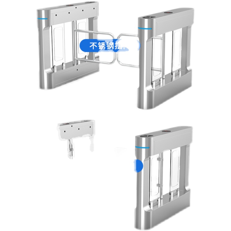 小摆闸翼闸三辊闸工地小区人行通道闸机人脸识别门禁系统考勤测温 - 图3