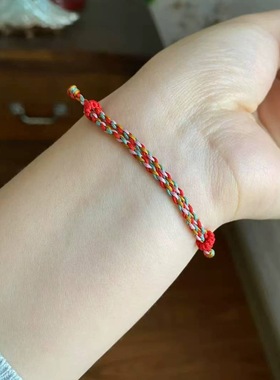 现货/冰飘南红哪吒宝宝女款手绳手链线条雕刻流畅重3.4g 附证