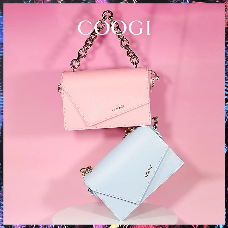 COOGI酷奇真皮包包新款轻奢高级斜挎包单肩手提小方包送女友礼物,淘宝优惠券,粉丝福利购,淘宝优惠卷