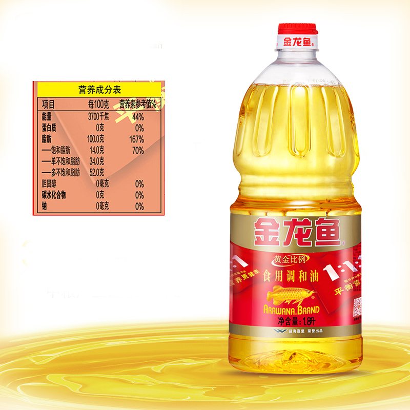 金龙鱼黄金比例1:1:1食用调和油家用炒菜1.8L - 图2