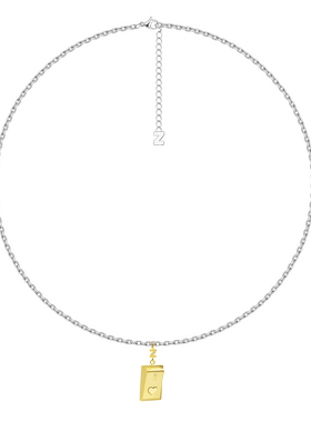 造赐项链铜电镀白金14K金情侣