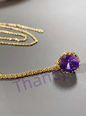 SD打标紫色锆石短款项链