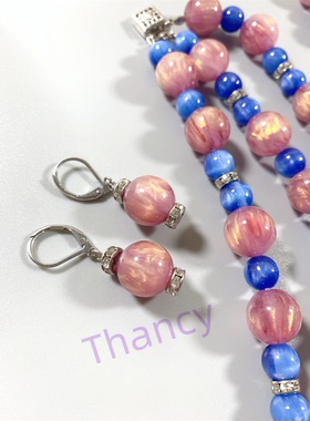 SP打标星光蓝紫撞色多层项链套装