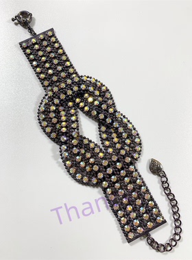 BJ打标紫黑色绳结手链