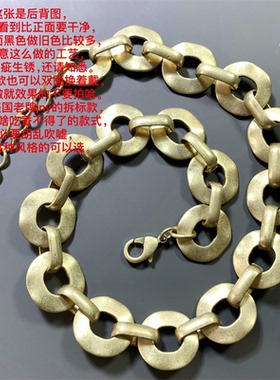 Vintage中古气质干练复古金不规