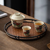 Zhoujing grass and wood ash travel tea set