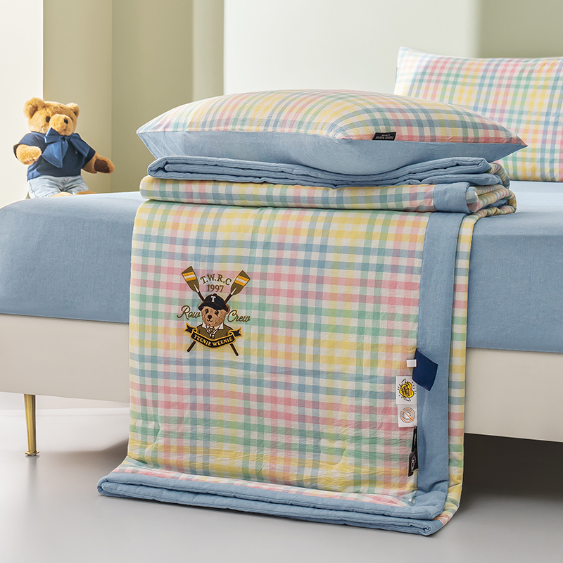 TeenieWeenie全棉水洗棉夏被空调被纯棉可水洗夏凉被薄被子四件套,淘宝优惠券,粉丝福利购,淘宝优惠卷