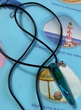 火影忍者鸣人项链纲手初代人柱力手工玉石个性动漫周边吊坠二次元