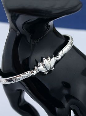 葬送的芙莉莲手镯 动漫辛美尔送给芙莉莲的戒指 开口镜莲花手镯戒