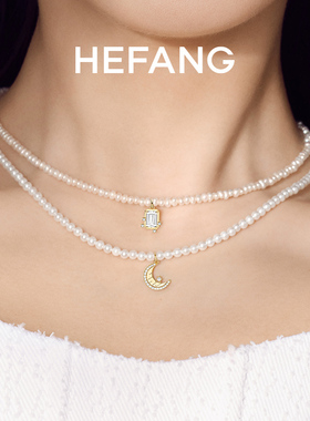 何方珠宝星月甜梦短项链女