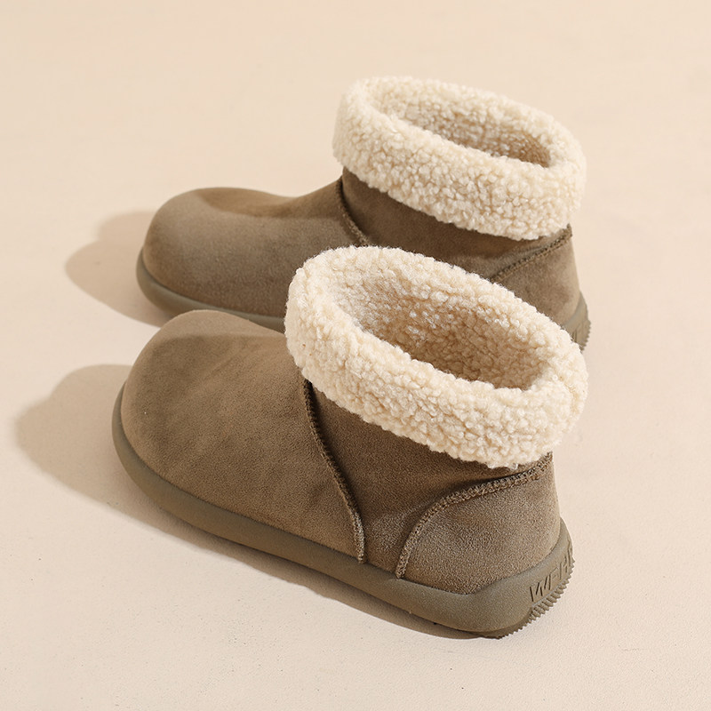 三福爆款加绒雪地靴女2025新款冬季保暖棉鞋平底勃肯鞋一脚蹬短靴,淘宝优惠券,粉丝福利购,淘宝优惠卷