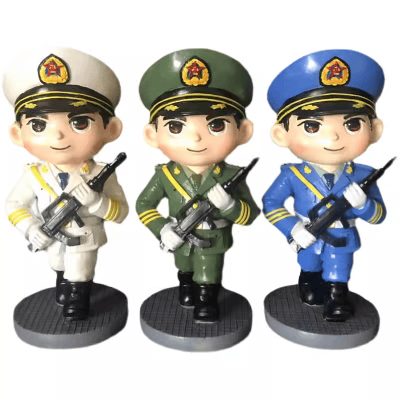 军人手办兵哥哥摆件树脂公仔汽车中控台桌面装饰礼物纪念礼品