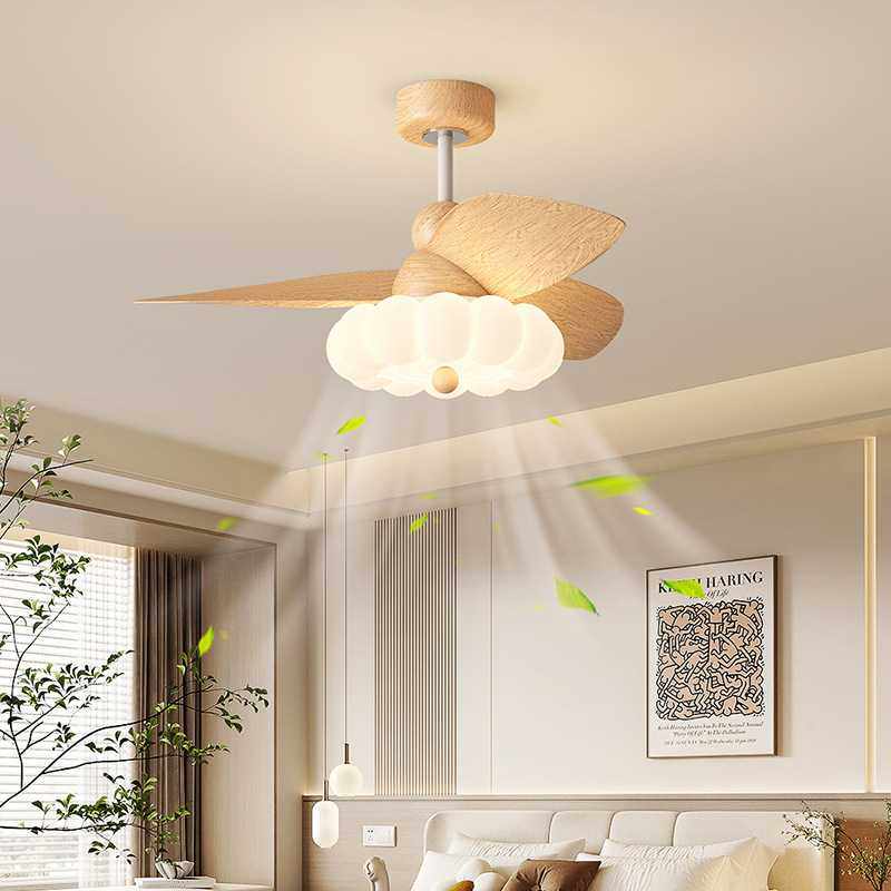 新款直销奶油风泡泡吸顶风扇灯护眼餐厅儿童房吊扇灯变频静音客厅,淘宝优惠券,粉丝福利购,淘宝优惠卷