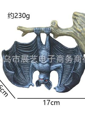 新款直销跨境新款树脂手工工艺品蝙蝠挂件夜魔吸血鬼雕像万圣节装