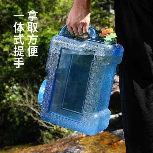 新款直销5L户外方桶带水龙头纯净水桶家用饮水桶食品级PC车载桶装 - 图2