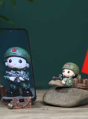 新款直销特种兵系列家居摆件创意小兵手机支架汽车中控台装饰品学