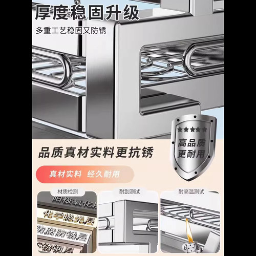德国304不锈钢厨房水槽置物架洗碗槽多功能碗碟收纳放碗盘沥水架 - 图2