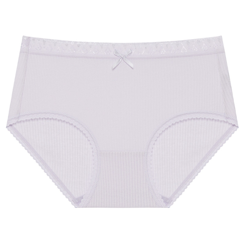 100%全棉高腰女士纯棉收腹白色内裤 媤蕊琪女三角裤