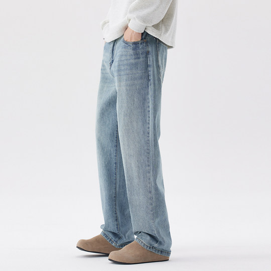 Kuvine秋季牛仔裤男直筒