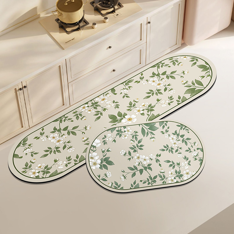 美式复古厨房地垫防滑防油可擦免洗家用皮革脚垫垫子耐脏长条地毯,淘宝优惠券,粉丝福利购,淘宝优惠卷