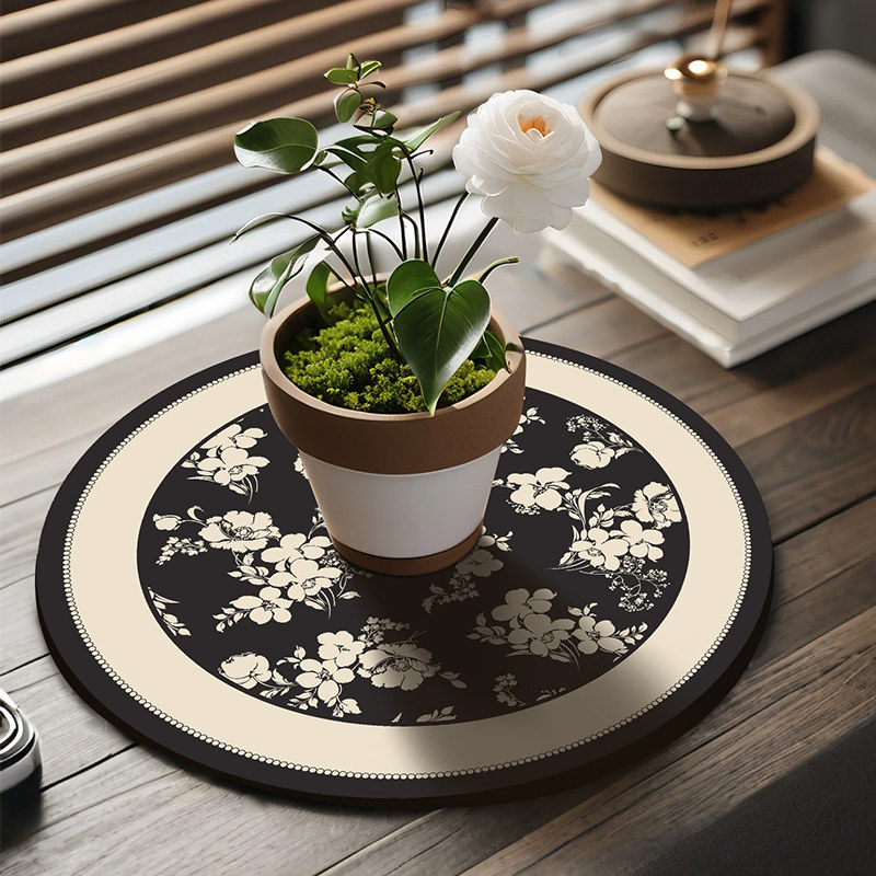 中古轻奢高级感玻璃花瓶垫子硅藻泥吸水速干防霉桌面咖啡杯垫餐垫,淘宝优惠券,粉丝福利购,淘宝优惠卷