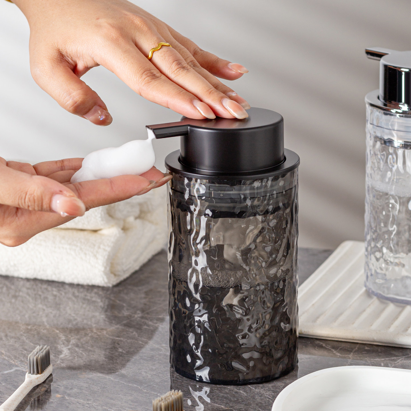 泡沫洗手液瓶子高颜值轻奢泡沫瓶按压瓶沐浴露洗发水分装瓶起泡瓶,淘宝优惠券,粉丝福利购,淘宝优惠卷