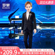 Romon Host Model Walking Show Gown Boy Suit Suit Children Play Out Piano Performance West Suit Flower Boy