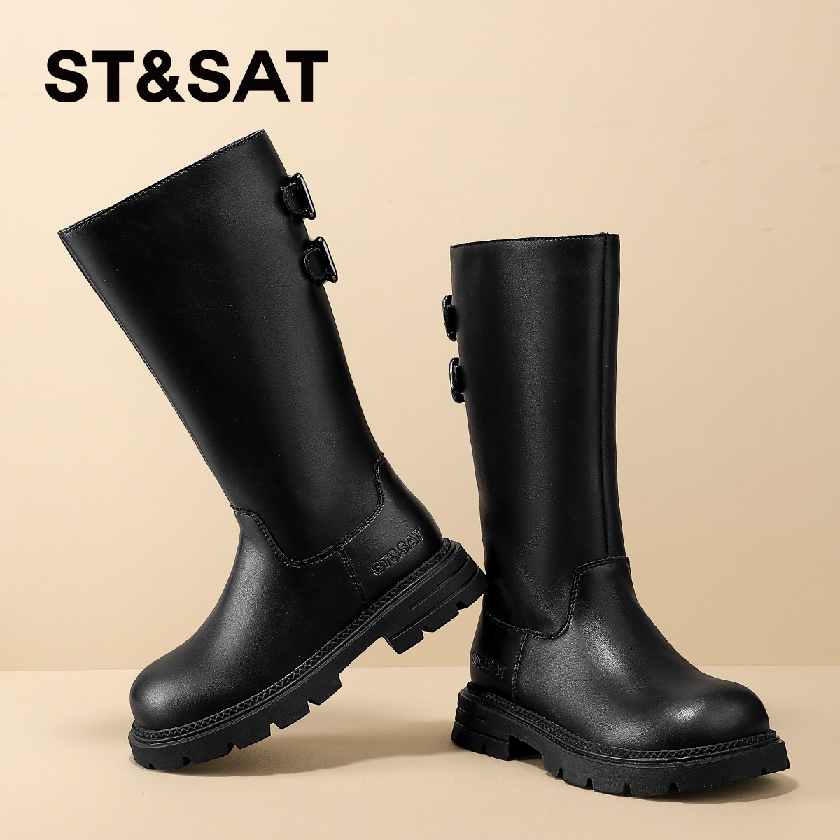 星期六童鞋儿童皮靴2025秋冬新款女童加绒保暖棉靴小女孩加厚靴子,淘宝优惠券,粉丝福利购,淘宝优惠卷