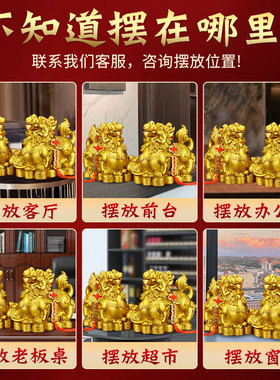 铜貔貅摆件公母大号一对