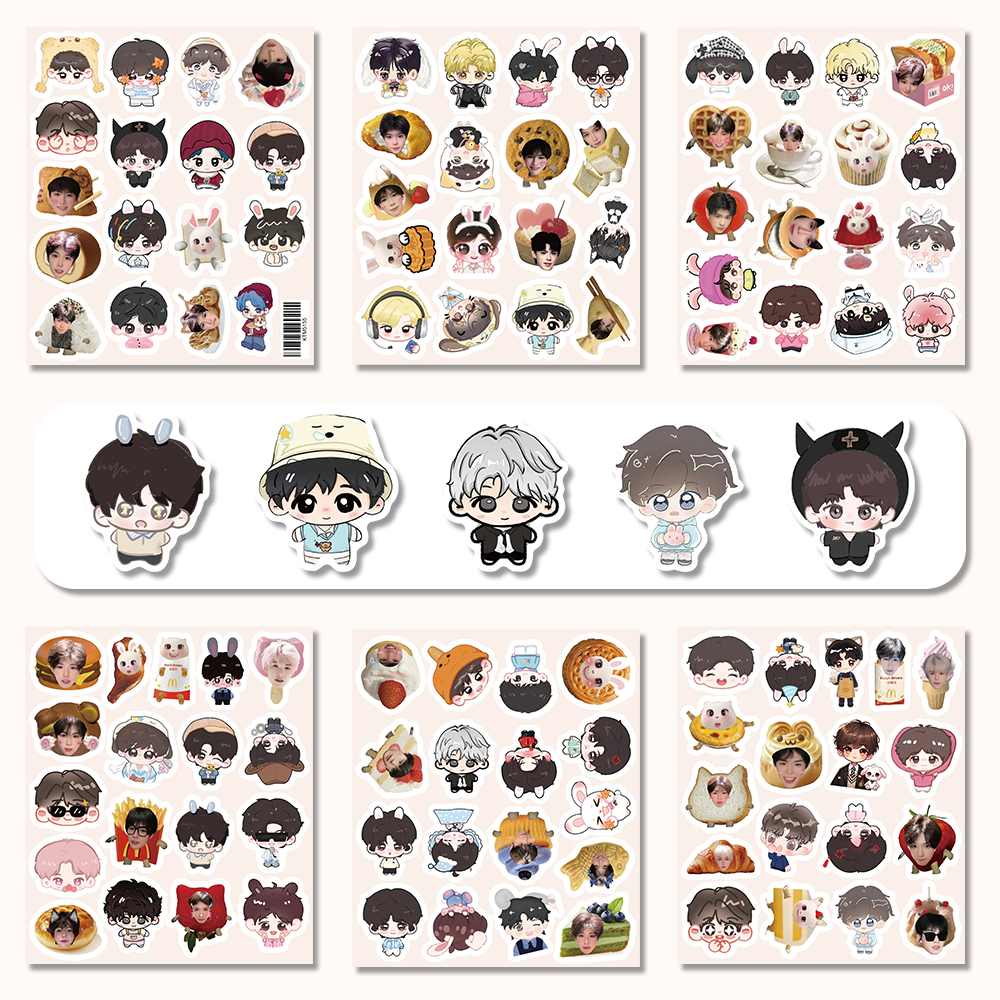 104张何秋贴纸Q版食物创意趣味ins风装饰手账行李箱防水标签diy贴 - 图2