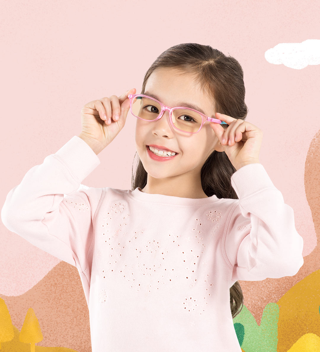 TS儿童小孩防蓝光眼镜学生手机电脑护目镜男女生防辐射上网课眼镜