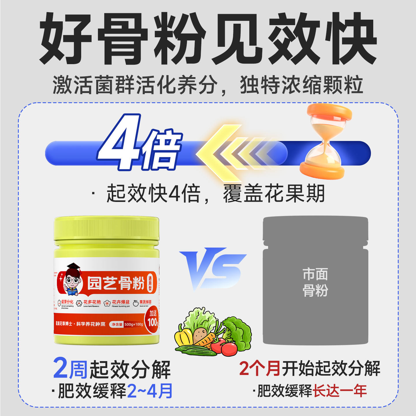 花草博士特制脱脂园艺骨粉通用肥料绿植开花家用有机肥花肥