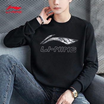 Li Ning sweatshirt ຜູ້ຊາຍ 2024 ພາກຮຽນ spring ແລະດູໃບໄມ້ລົ່ນ 2024 ຄໍຮອບໃຫມ່ pullover versatility ຊຸດກິລາຂອງແມ່ຍິງທີ່ແທ້ຈິງຢ່າງເປັນທາງການ