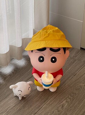 可爱发光奶茶蜡笔小新拍