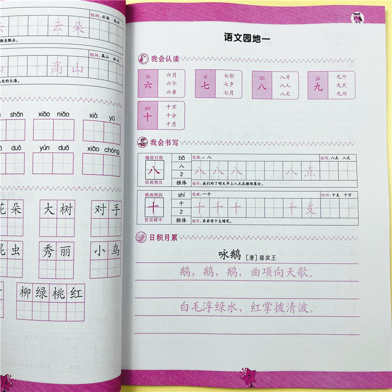 达标课堂同步练字帖人教版小学生一年级上下册同步字帖训练每日一练同步课堂教材钢笔字帖临摹练习拼音笔画写字练习笔画写字课课练