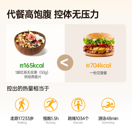 onlytree烘焙燕麦片酸奶水果粒坚果海盐可可谷物即食麦片营养早餐 - 图2