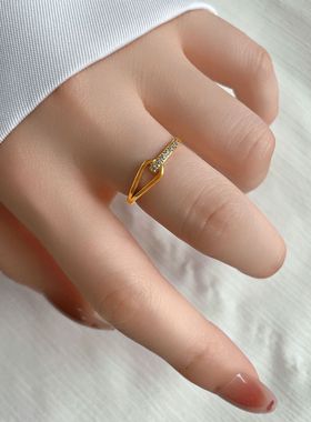 戒指One钛钢轻奢时尚女