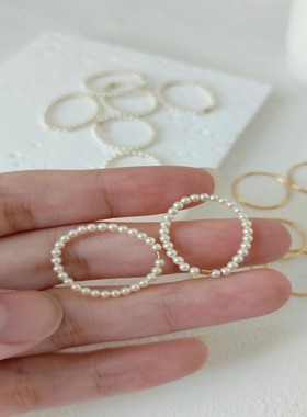 珍珠戒指One珍珠贝母温柔女