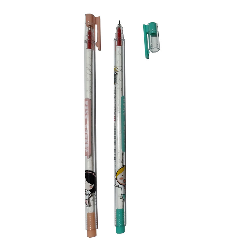 晨光Y8102老师老师加长针管头中性笔卡通水笔0.5mm黑色签字笔