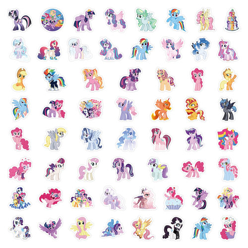 120张儿童喜爱奖励小马宝莉小贴画礼盒文件夹水杯行李箱电脑贴纸 - 图2