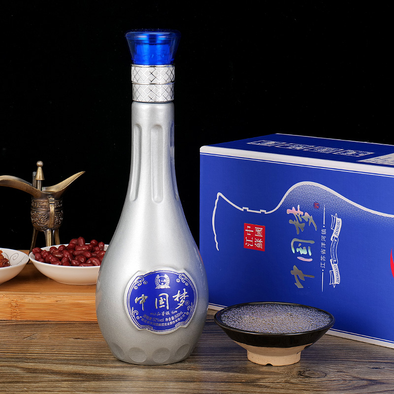 中国梦品鉴级52度浓香型500ml*6瓶纯粮酿造白酒自饮收藏送礼整箱