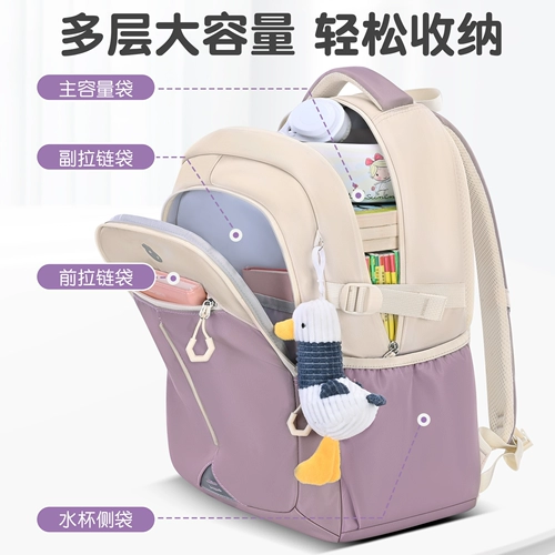 Школьный рюкзак, детская сумка через плечо со сниженной нагрузкой, для средней школы, защита позвоночника