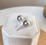 Париж [Дизайнерская чистая ручная рука] Истинные серьги из жемчуга Mattar