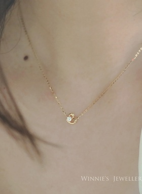 不对称设计款项链气质可爱锁骨链