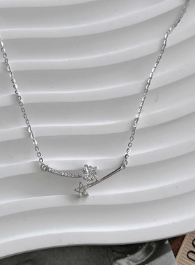 星星吊坠双子星项链锁骨链气质