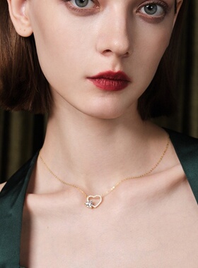 浪漫爱心项链轻奢高级感锁骨链