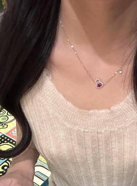 镂空葫芦吊坠项链轻奢精致锁骨链