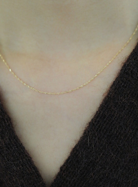 水波可调节素链项链女锁骨链百搭